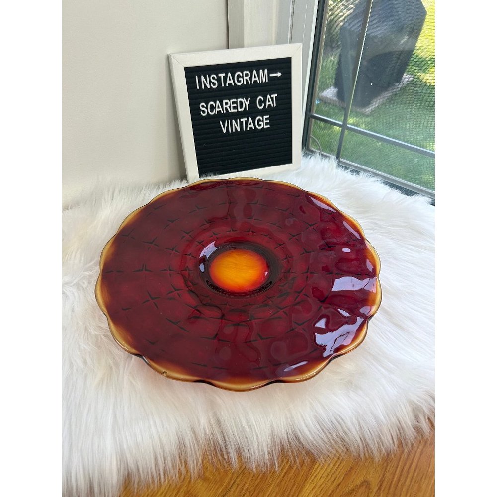 Indiana constellation amberina cake dessert serving platter tray stand